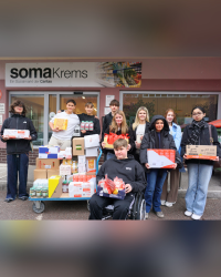 Die 5B des BORG-Krems unterstützt den SOMA Krems 